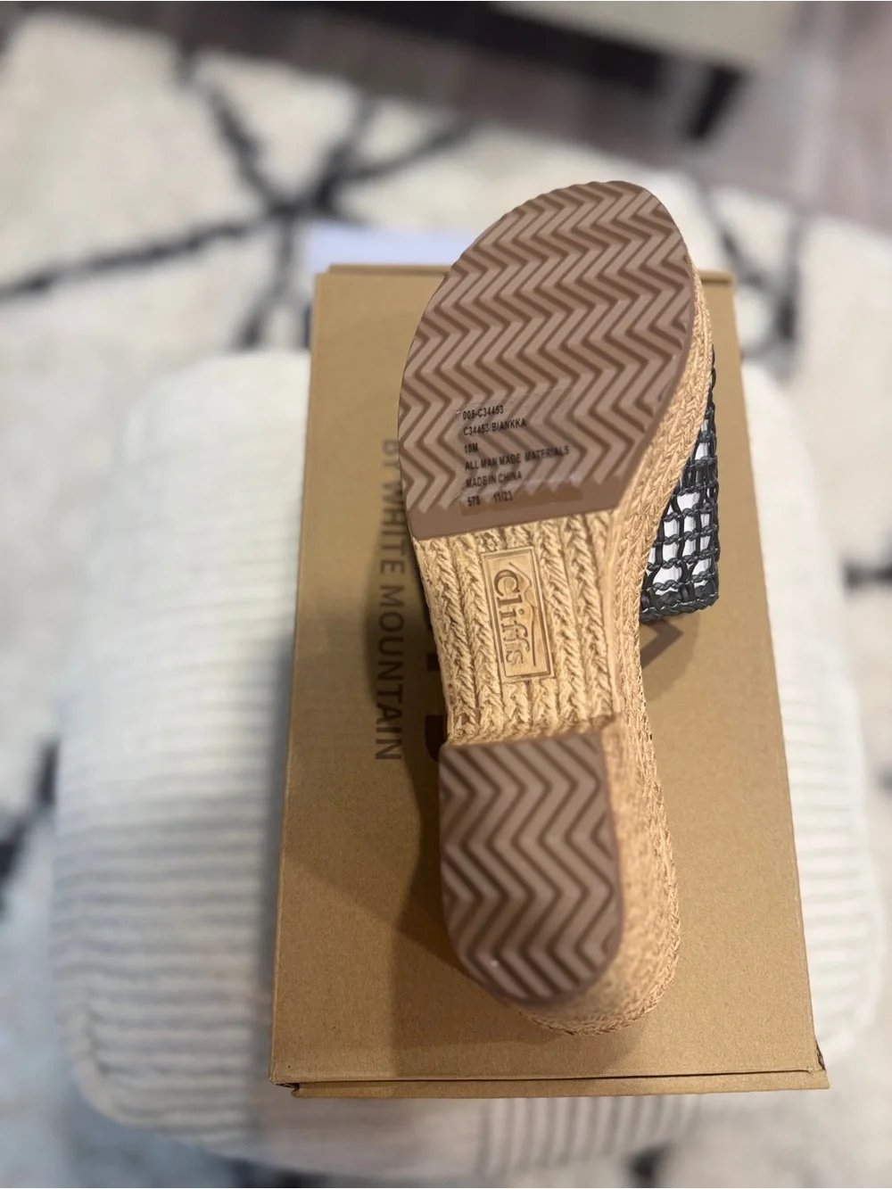 Cliffs By White Mountain Biancia Espadrille Platform Sandal-NWT-Size 10 - Picture 5 of 10